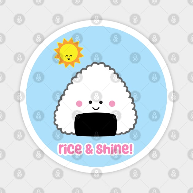 Rice and Shine Onigiri | by queenie's cards Magnet by queenie's cards